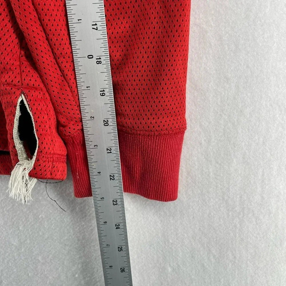 NHL Hoodie Men's Sz M Black Red Chicago Blackhawks Striped Embroidered Logo - Picture 4 of 12